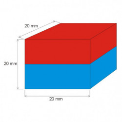Неодимов магнит куб 20x20x20 N 80 °C, VMM4-N35