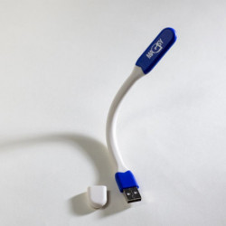 Гъвкава LED лампа за лаптоп с USB конектор тъмно синя