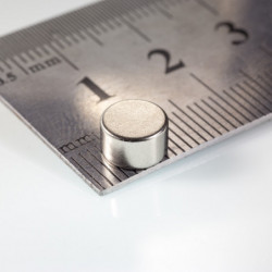Неодимов магнит цилиндър диам.7x4&nbsp_N 80 °C, VMM7-N42