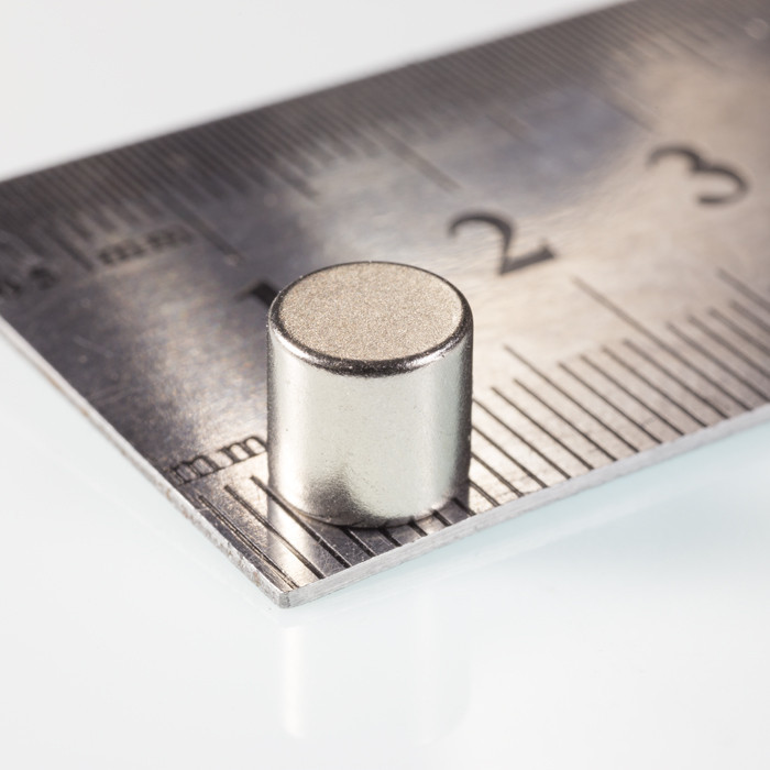 Неодимов магнит цилиндър диам.7x7&nbsp_N 80 °C, VMM7-N42