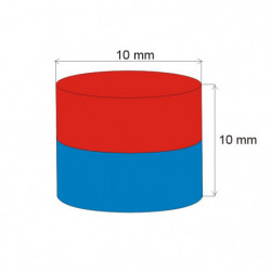 Неодимов магнит цилиндър диам.10x10 N 80 °C, VMM8-N45