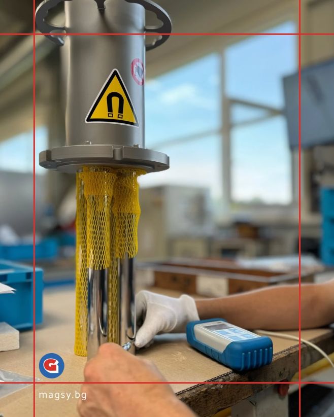 Разбира се! Ето превода на български: Днес ще ви покажем по-отблизо как измерваме магнитната сила (индукцията) на магнитна...